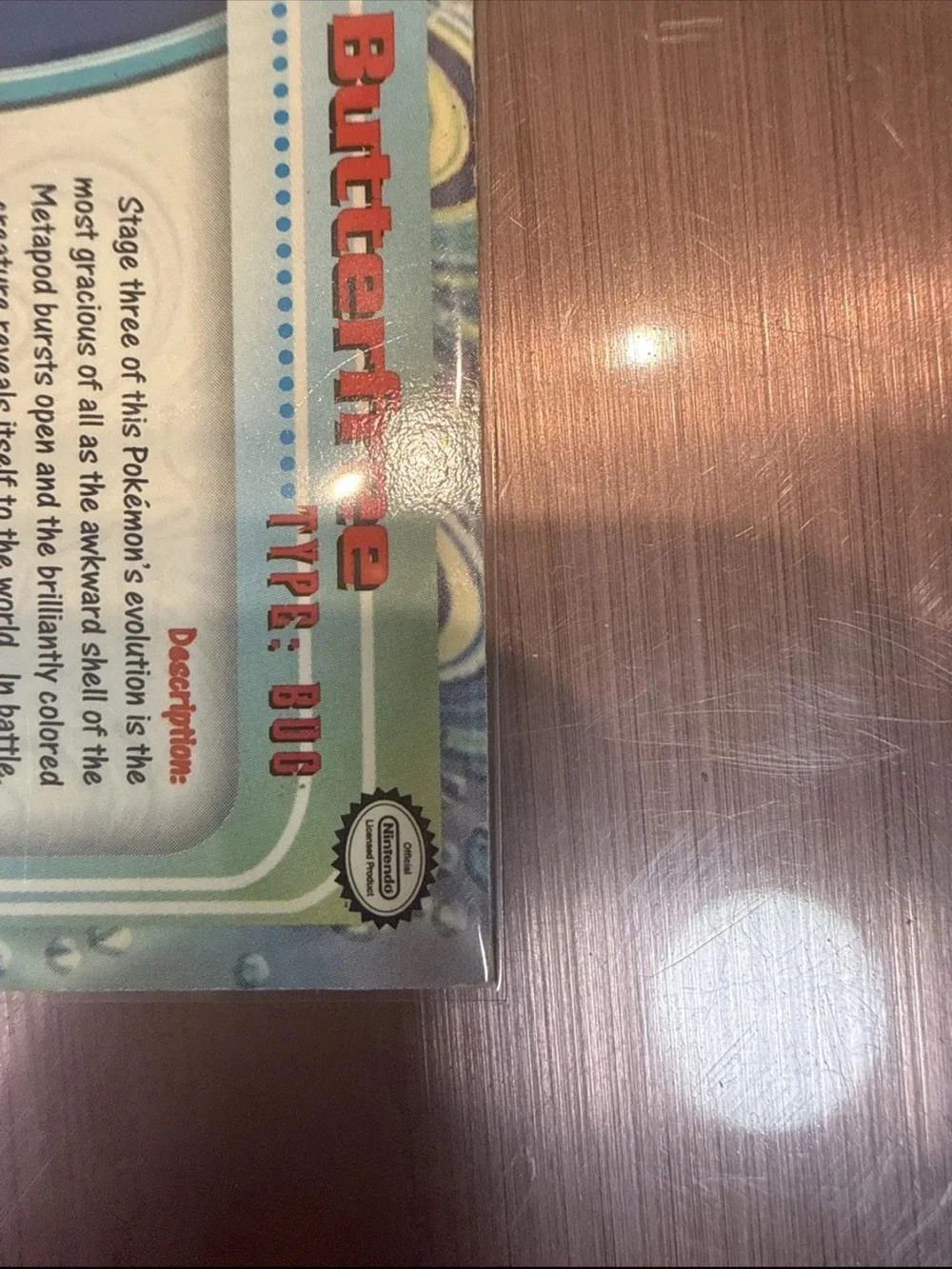 BUTTERFREE # 12 Blue Logo Print - 1999 Pokemon Topps TV Animation Series 1